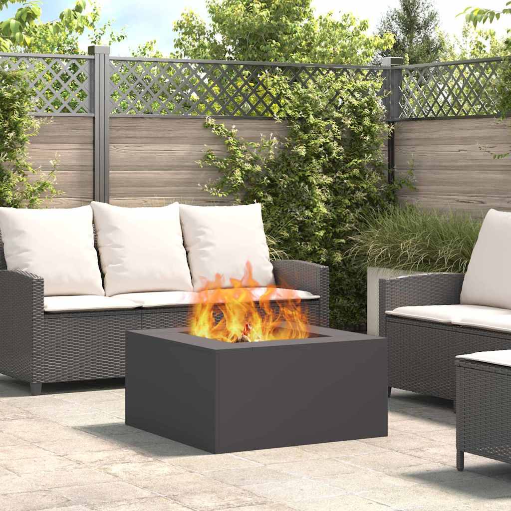 Fire Pit Black 80 x 80 x 40 cm Cold-rolled steel