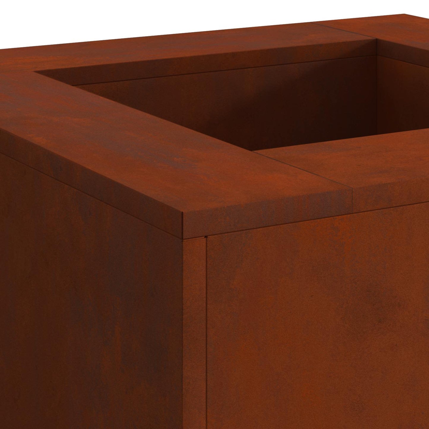 Fire Pit Brown 80 x 80 x 40 cm Weathering Steel
