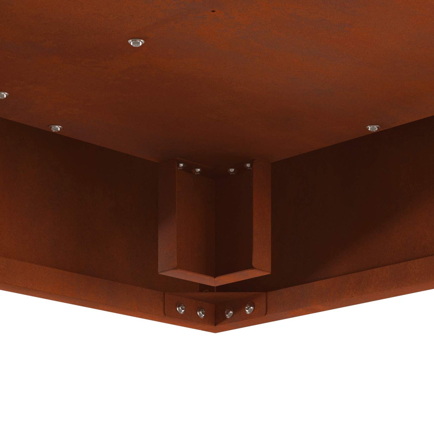 Fire Pit Brown 80 x 80 x 40 cm Weathering Steel