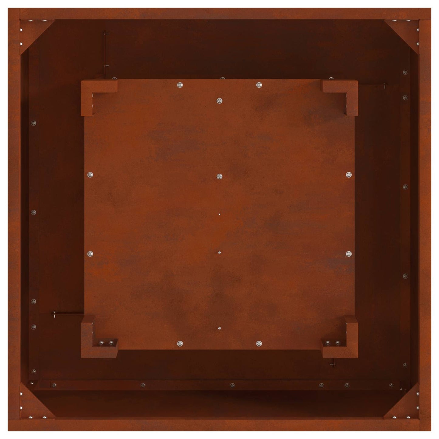 Fire Pit Brown 80 x 80 x 40 cm Weathering Steel