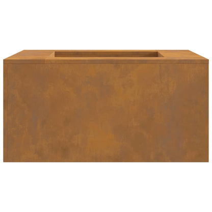 Fire Pit Brown 80 x 80 x 40 cm Weathering steel