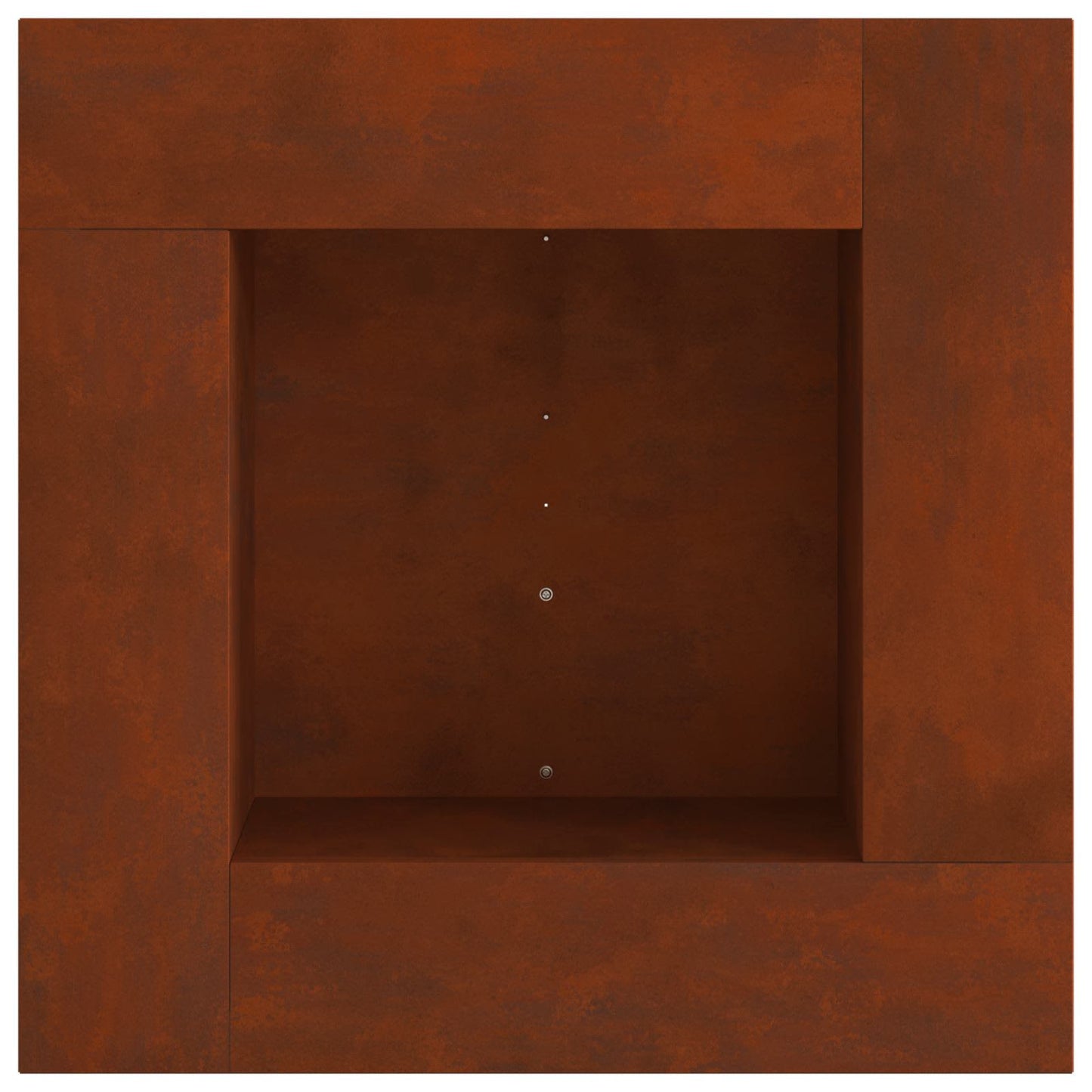 Fire Pit Brown 80 x 80 x 40 cm Weathering Steel