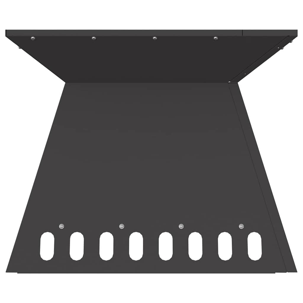 Fire Pit Black 48 x 48 x 40 cm Steel