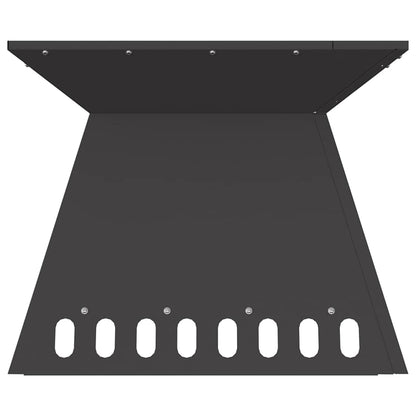 Fire Pit Black 48 x 48 x 40 cm Steel