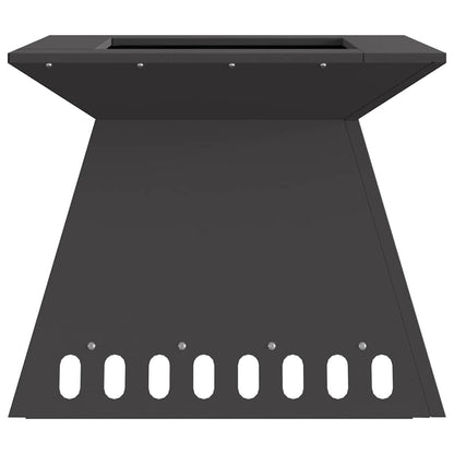 Fire Pit Black 48 x 48 x 40 cm Steel