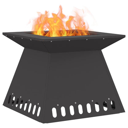 Fire Pit Black 48 x 48 x 40 cm Steel