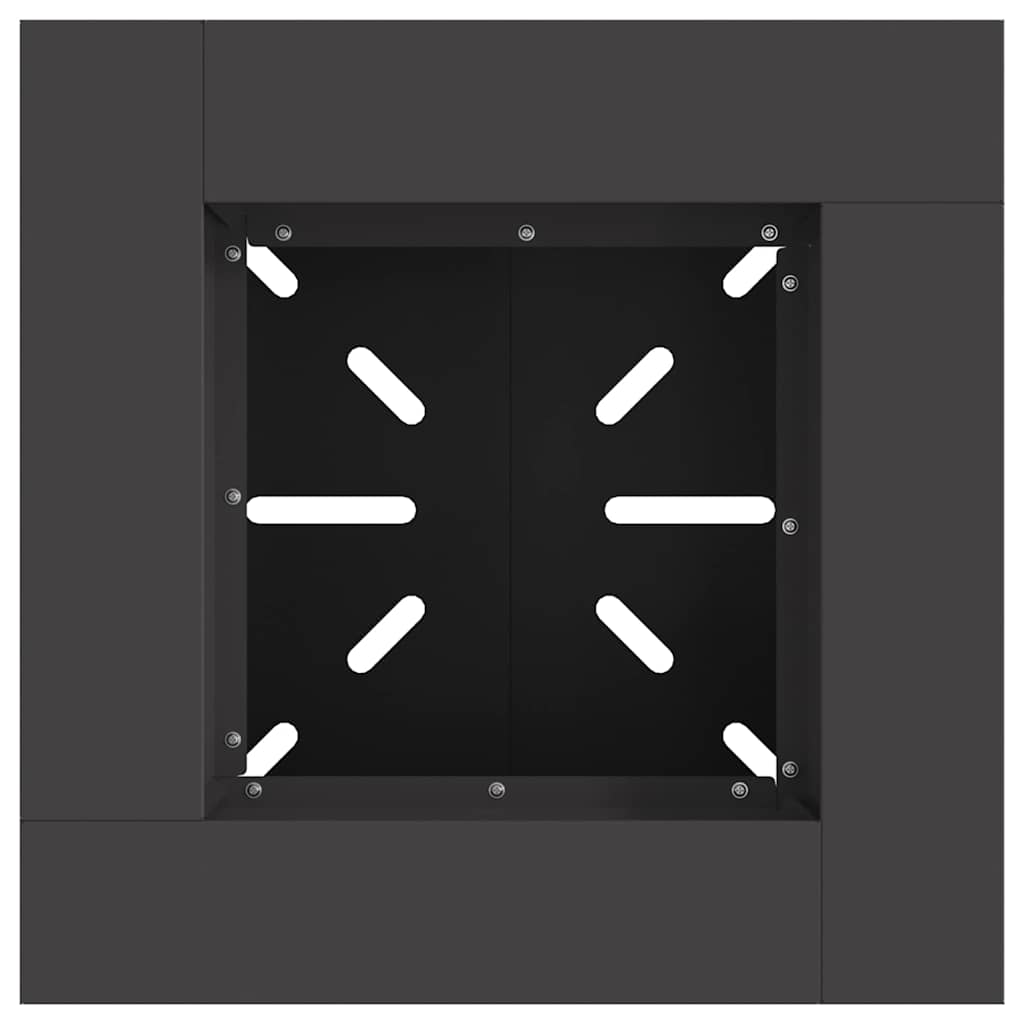 Fire Pit Black 48 x 48 x 40 cm Steel