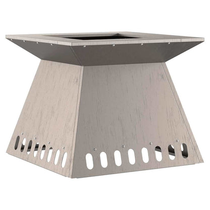 Fire Pit Brown 48 x 48 x 40 cm Weathering Steel