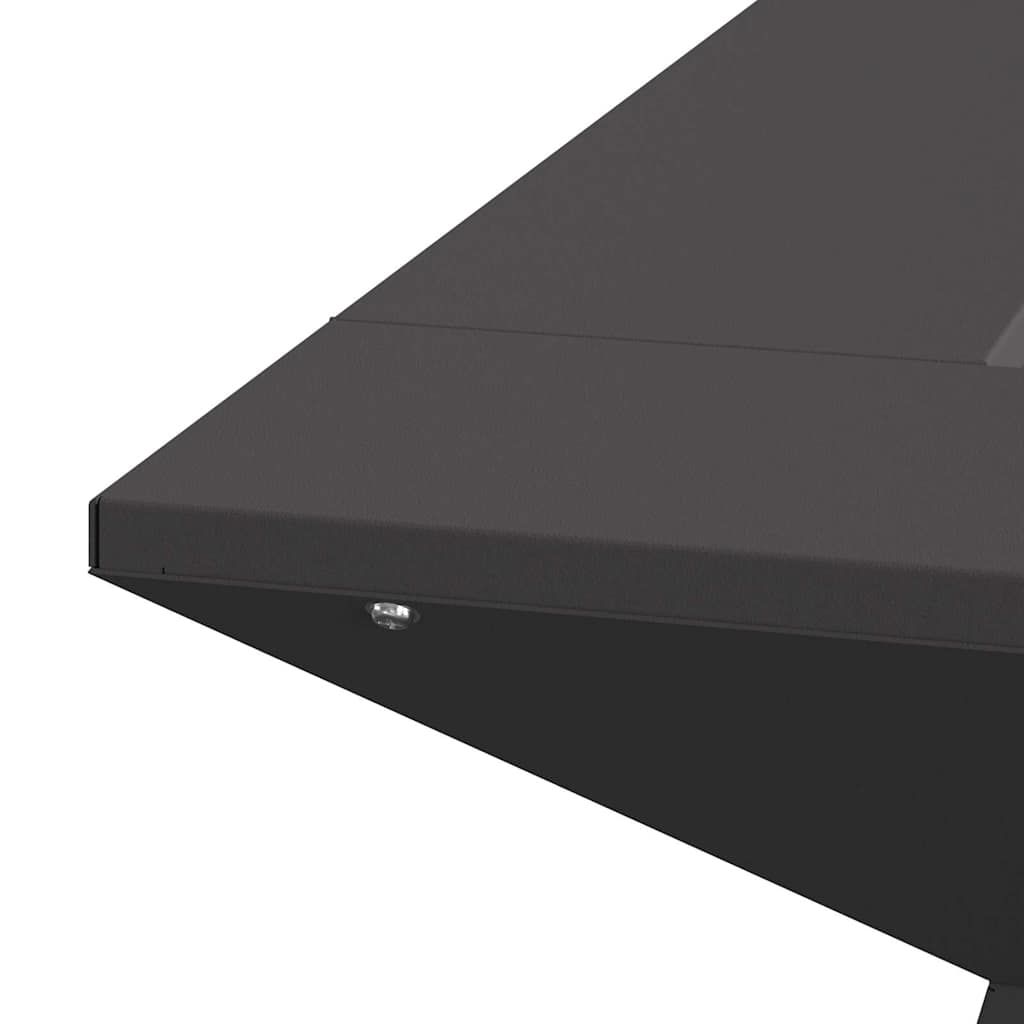 Fire Pit Black 60 x 60 x 50 cm Cold-rolled steel