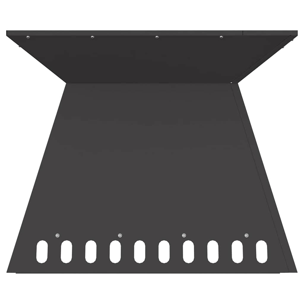 Fire Pit Black 60 x 60 x 50 cm Cold-rolled steel