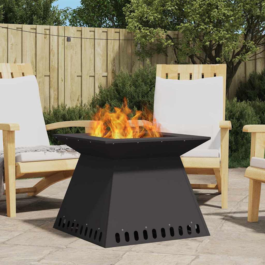 Fire Pit Black 60 x 60 x 50 cm Cold-rolled steel