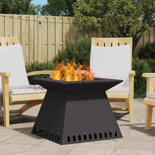 Fire Pit Black 60 x 60 x 50 cm Cold-rolled steel
