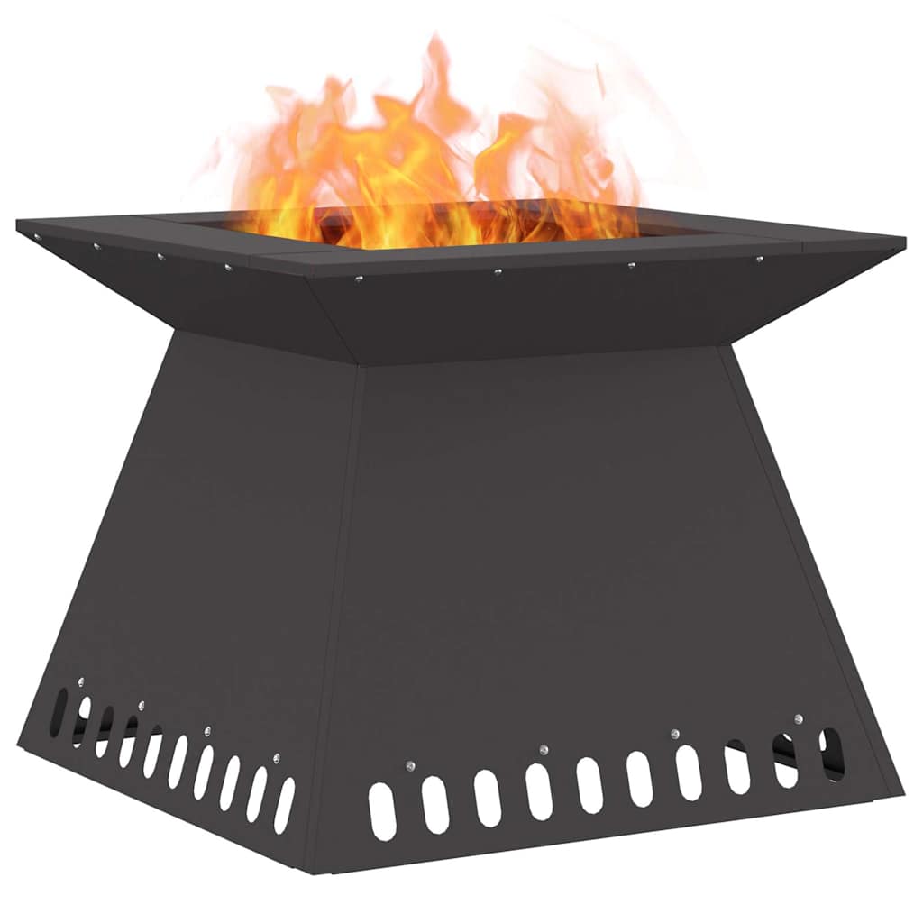 Fire Pit Black 60 x 60 x 50 cm Cold-rolled steel