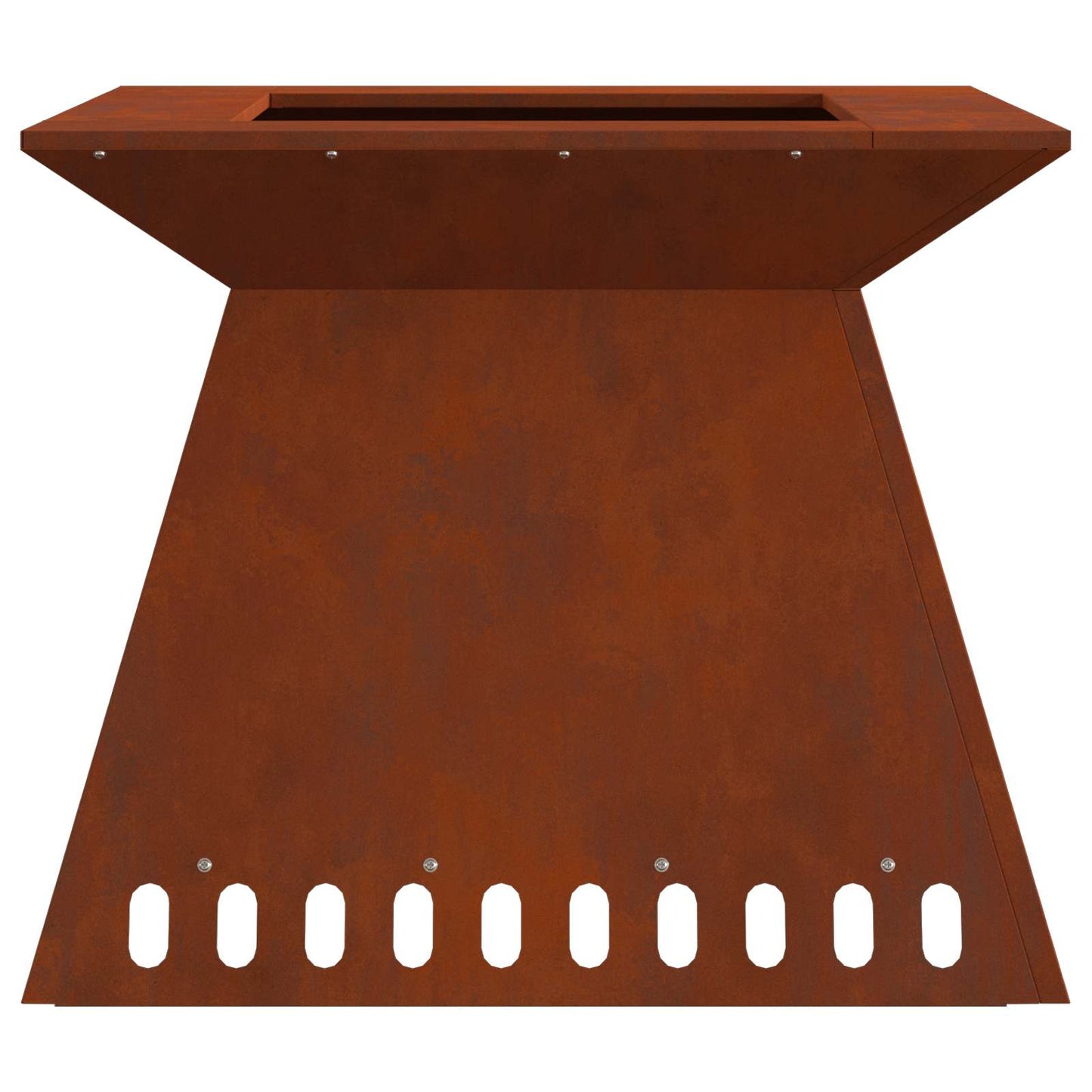 Fire Pit Brown 60 x 60 x 50 cm Weathering Steel