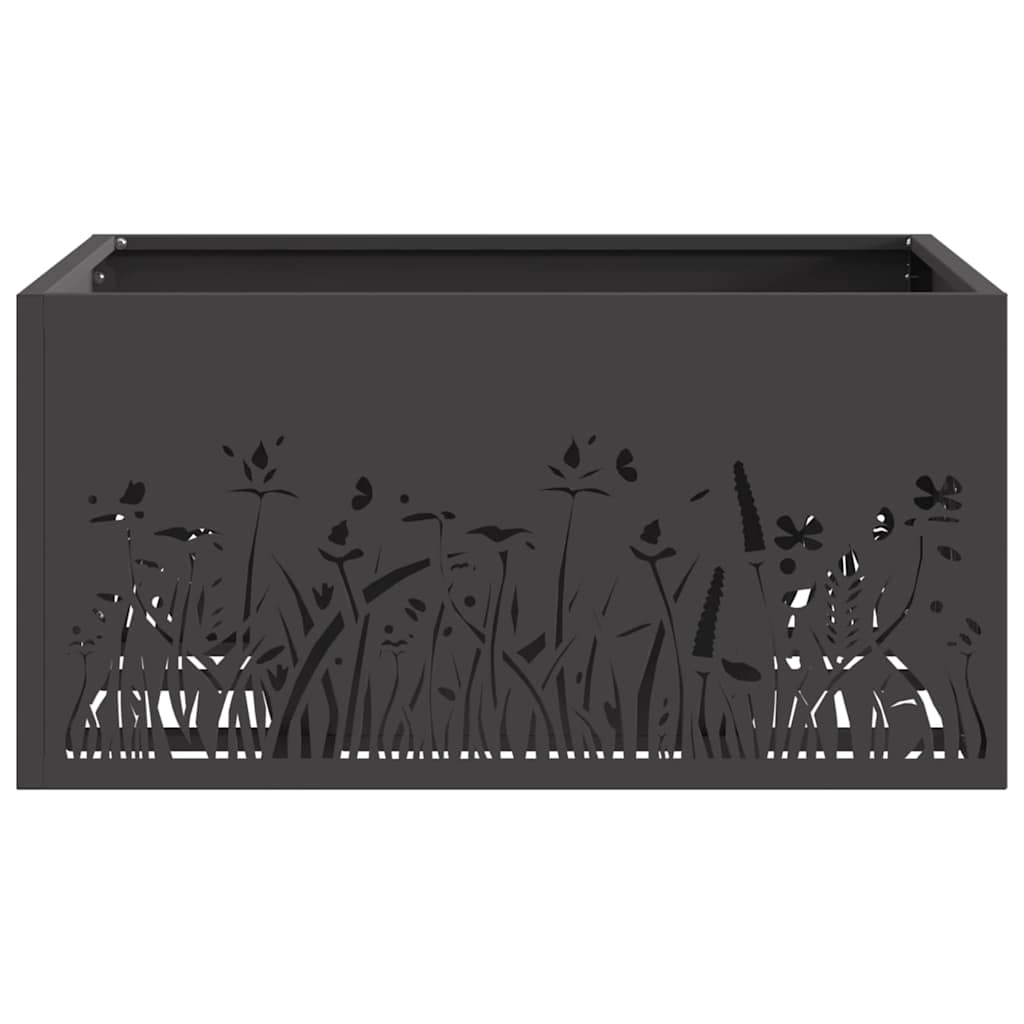 Fire Pit Black 60 x 60 x 30 cm Steel