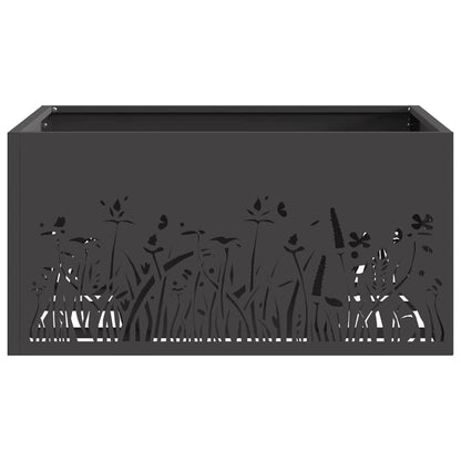 Fire Pit Black 60 x 60 x 30 cm Steel