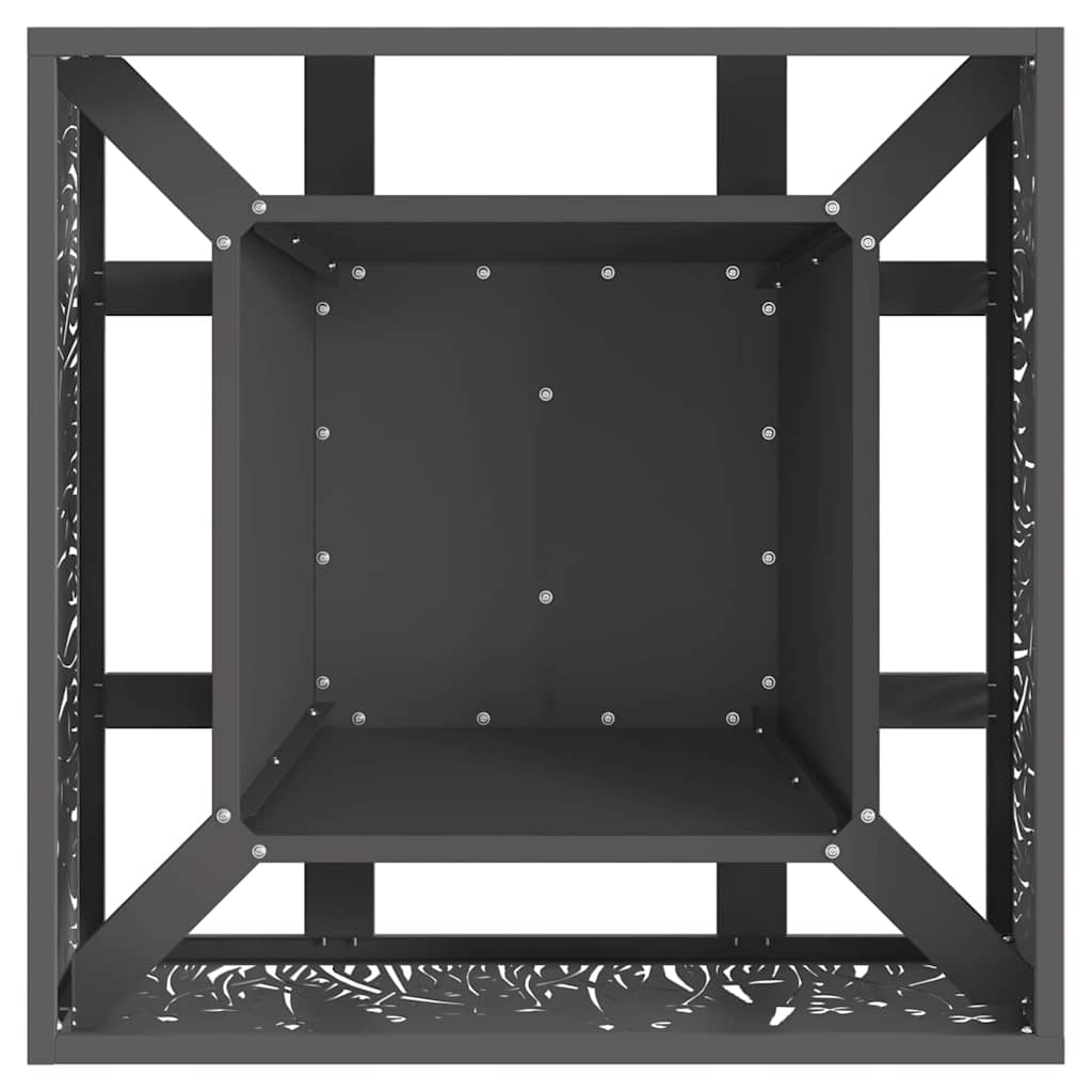Fire Pit Black 60 x 60 x 30 cm Steel