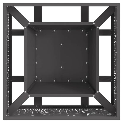 Fire Pit Black 60 x 60 x 30 cm Steel