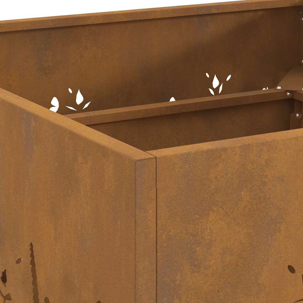 Fire Pit Brown 60 x 60 x 30 cm Steel