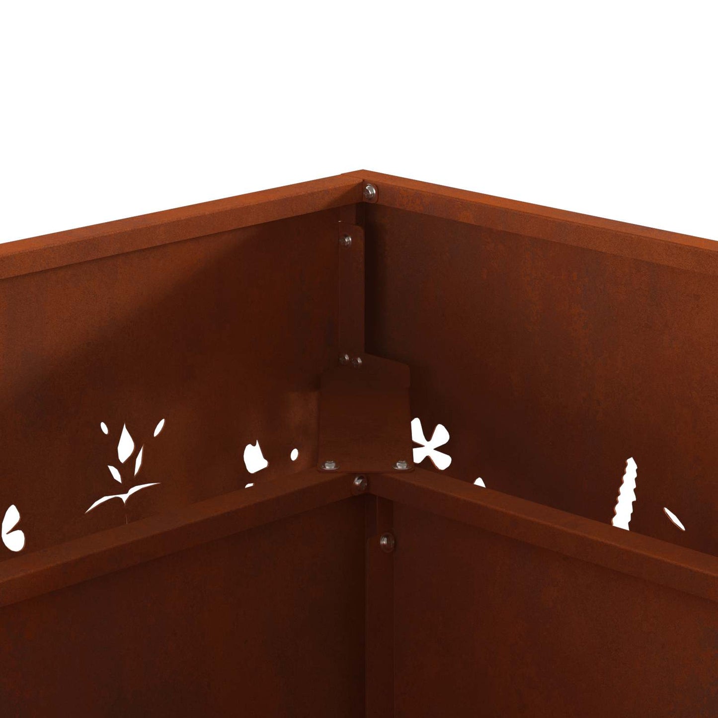 Fire Pit Brown 60 x 60 x 30 cm Weathering Steel