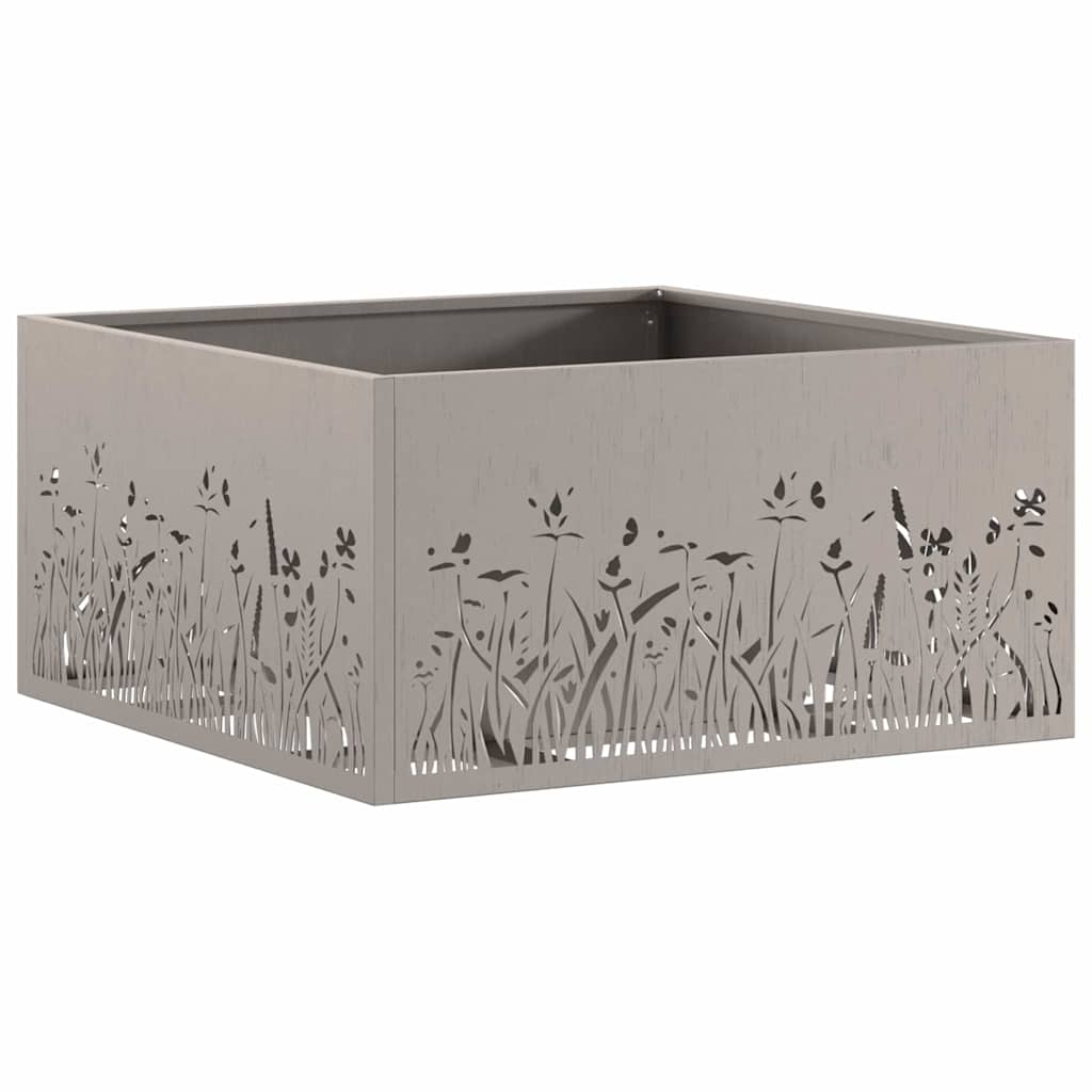 Fire Pit Brown 60 x 60 x 30 cm Weathering Steel
