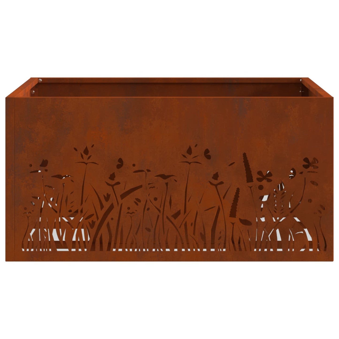 Fire Pit Brown 60 x 60 x 30 cm Weathering Steel