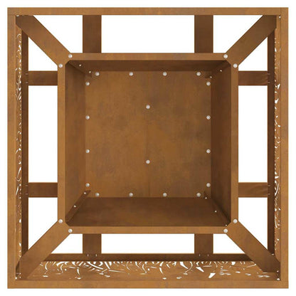 Fire Pit Brown 60 x 60 x 30 cm Steel