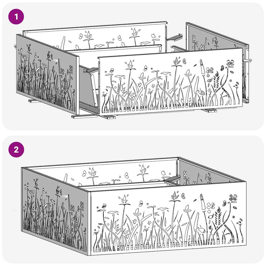 Fire Pit Black 80 x 80 x 30 cm Steel