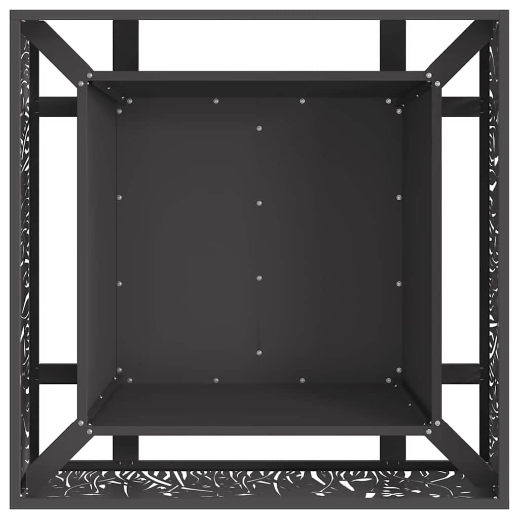 Fire Pit Black 80 x 80 x 30 cm Steel