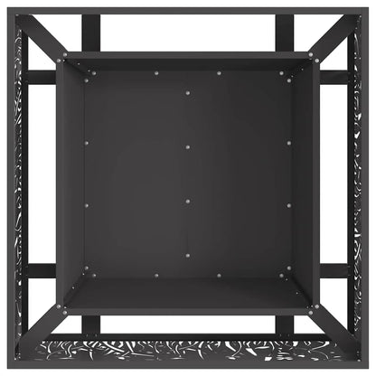 Fire Pit Black 80 x 80 x 30 cm Steel