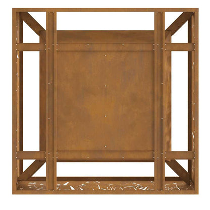 Fire Pit Brown 80 x 80 x 30 cm Weathering steel