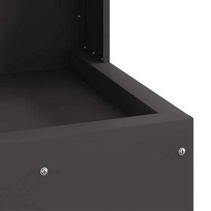 Fire Pit Black 35 x 35 x 100 cm Steel