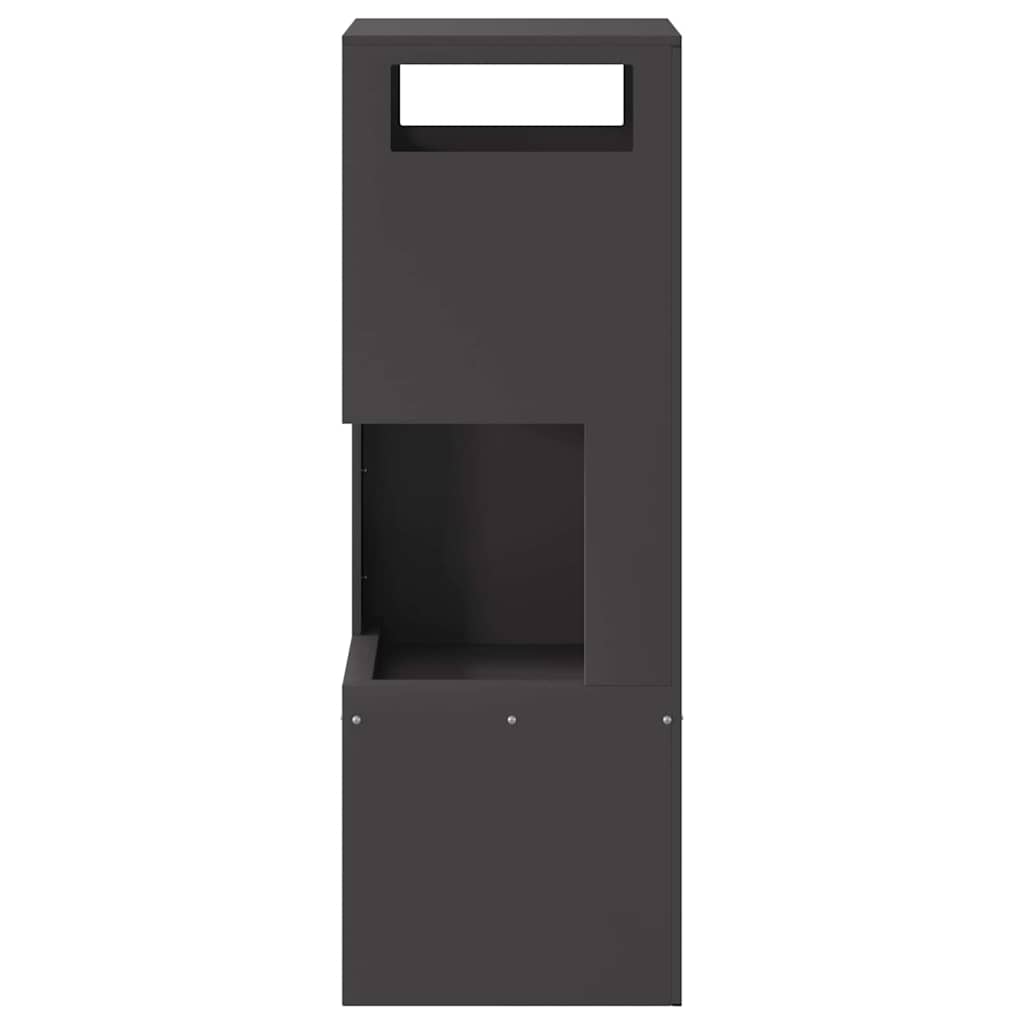 Fire Pit Black 35 x 35 x 100 cm Steel