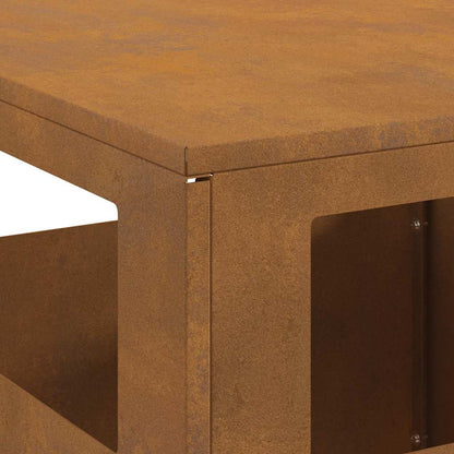 Fire Pit Brown 35 x 35 x 100 cm Steel