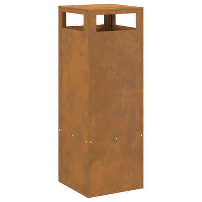 Fire Pit Brown 35 x 35 x 100 cm Steel
