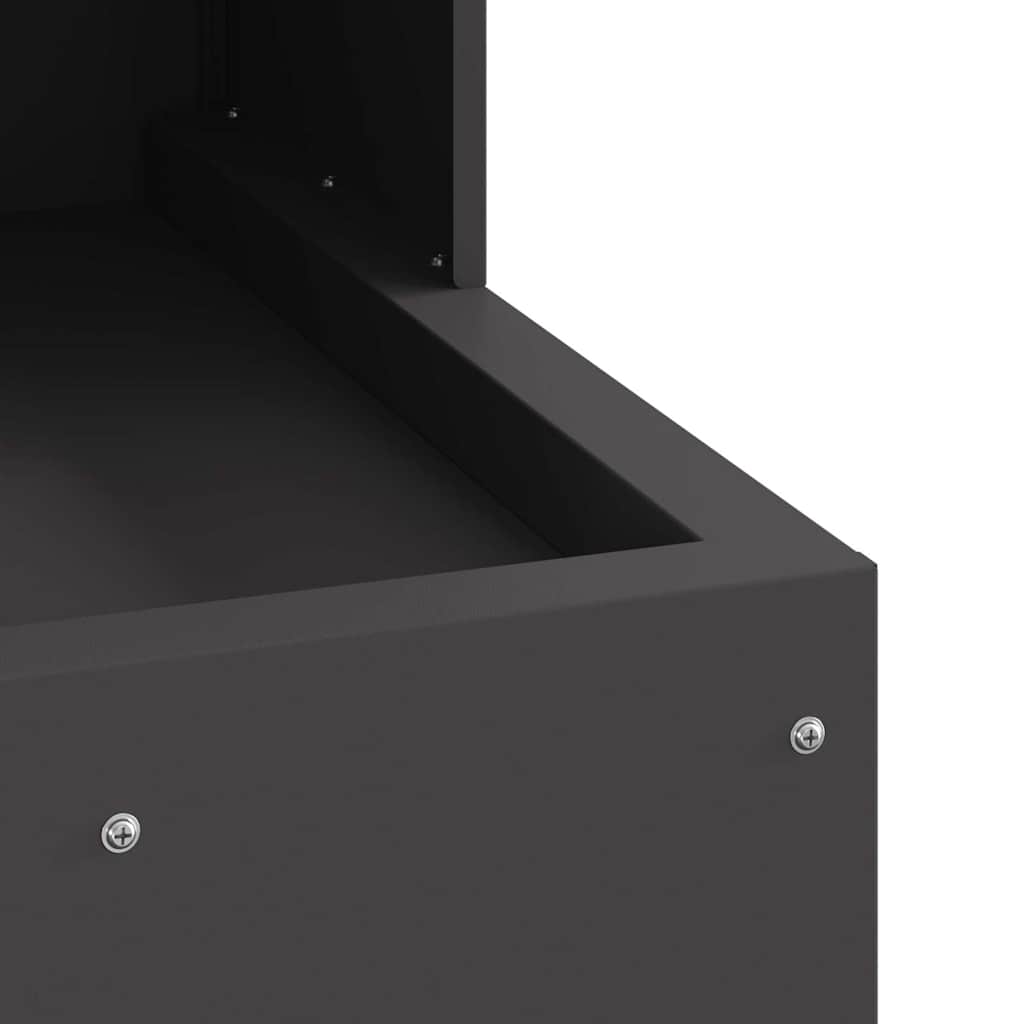 Fire Pit Black 50 x 50 x 100 cm Steel