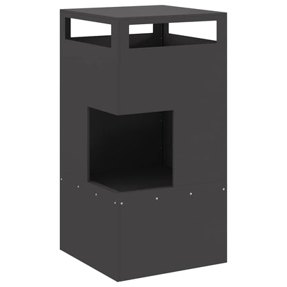 Fire Pit Black 50 x 50 x 100 cm Steel