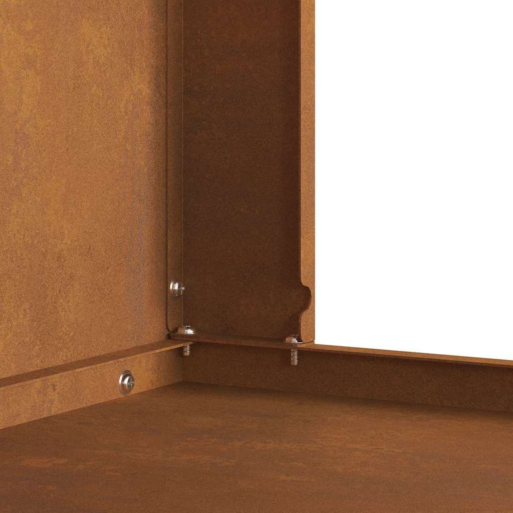 Fire Pit Brown 60 x 40 x 96 cm Steel