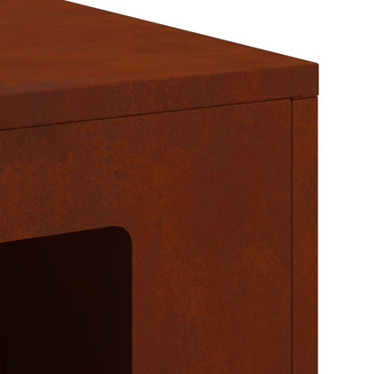 Fire Pit Brown 60 x 40 x 96 cm Weathering Steel