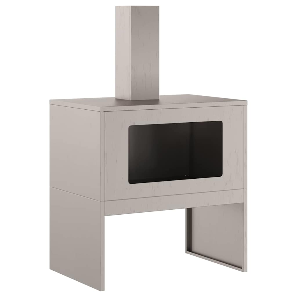 Fire Pit Brown 60 x 40 x 96 cm Weathering Steel