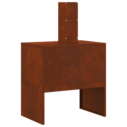 Fire Pit Brown 60 x 40 x 96 cm Weathering Steel
