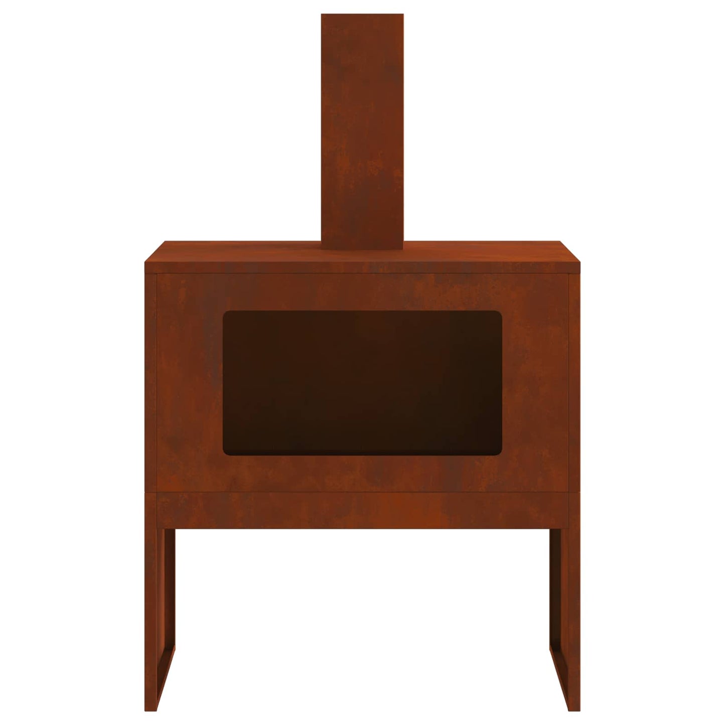 Fire Pit Brown 60 x 40 x 96 cm Weathering Steel