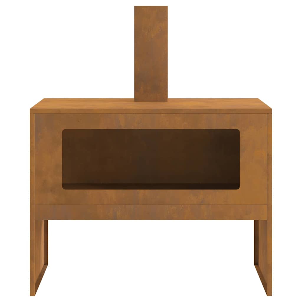 Fire Pit Brown 80 x 50 x 96 cm Steel