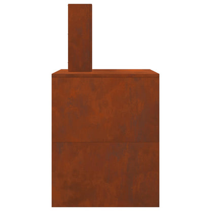 Fire Pit Brown 80 x 50 x 96 cm Weathering Steel