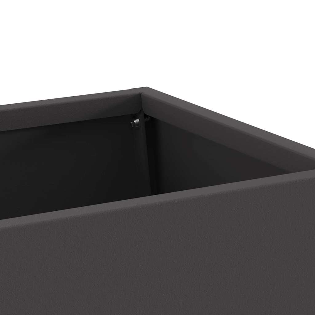 Fire Pit Black 60 x 35 x 100 cm Steel
