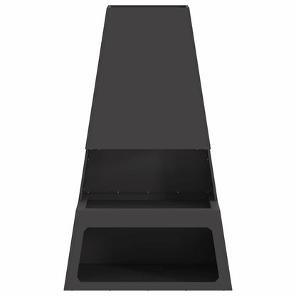 Fire Pit Black 60 x 35 x 100 cm Steel