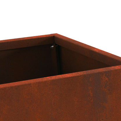 Fire Pit Brown 60 x 35 x 100 cm Weathering Steel