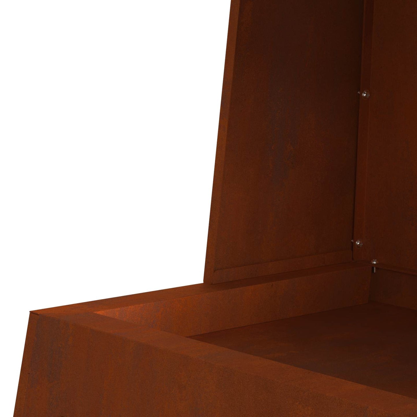 Fire Pit Brown 60 x 35 x 100 cm Weathering Steel