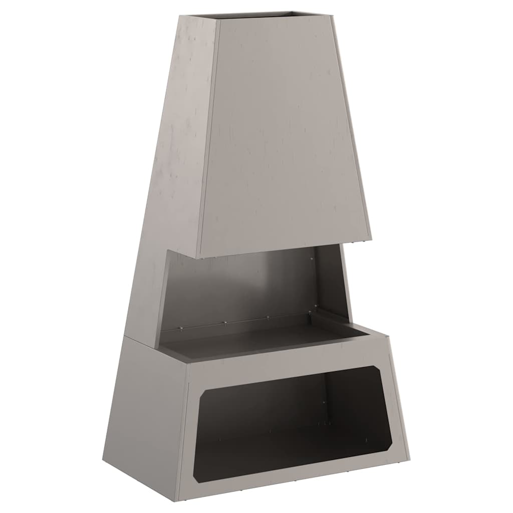 Fire Pit Brown 60 x 35 x 100 cm Steel