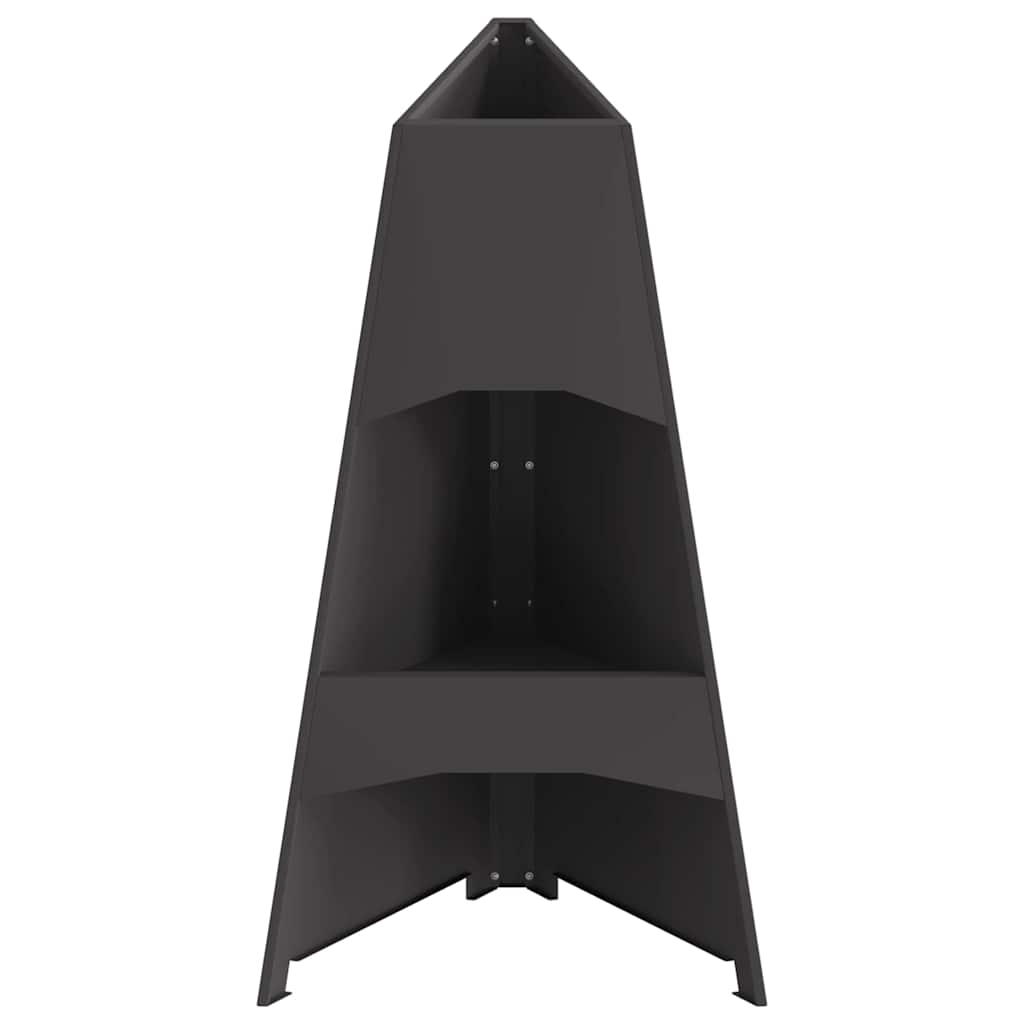 Fire Pit Black 50 x 50 x 95 cm Steel